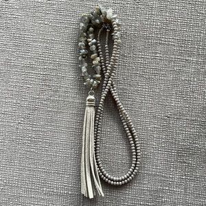 Handmade Necklace -Long beautiful beads and tassel